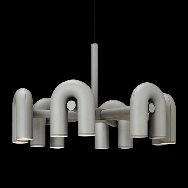 Modern Style Acrylic Metal Chandelier Light Living Room Pendant Light Fixture