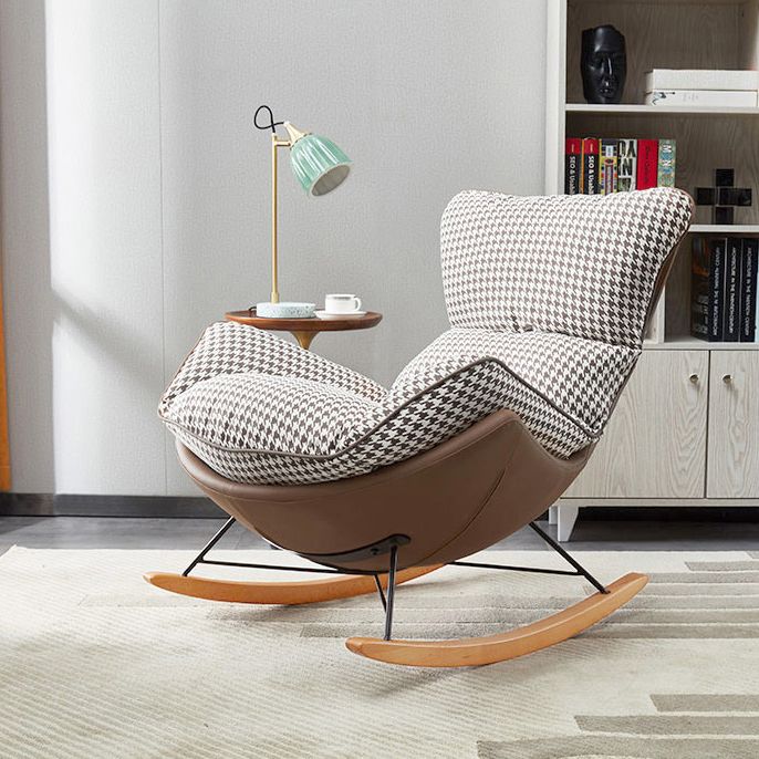 Light Luxury Style Single Leisure Chaise Rocking Chair Lounge Lazy Chair
