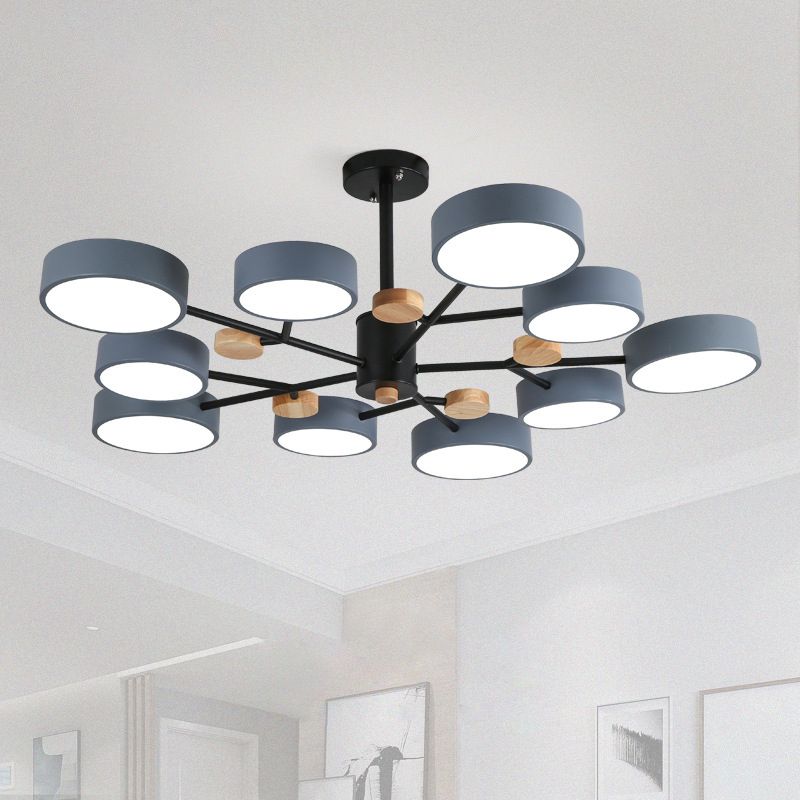 3 marcia Dimming legno+lampada lampadina di ferro con tonalità acrilica moderna semplicità LED LED Light per sala da pranzo