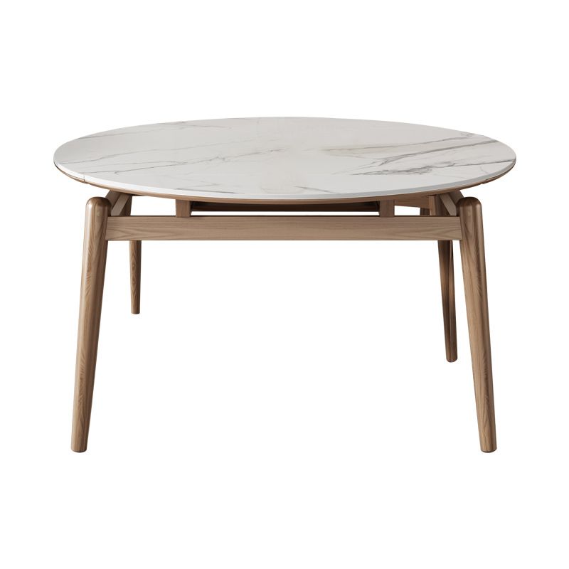 Home Dinner Room Kitchen Table Stone Extendable Dining Table