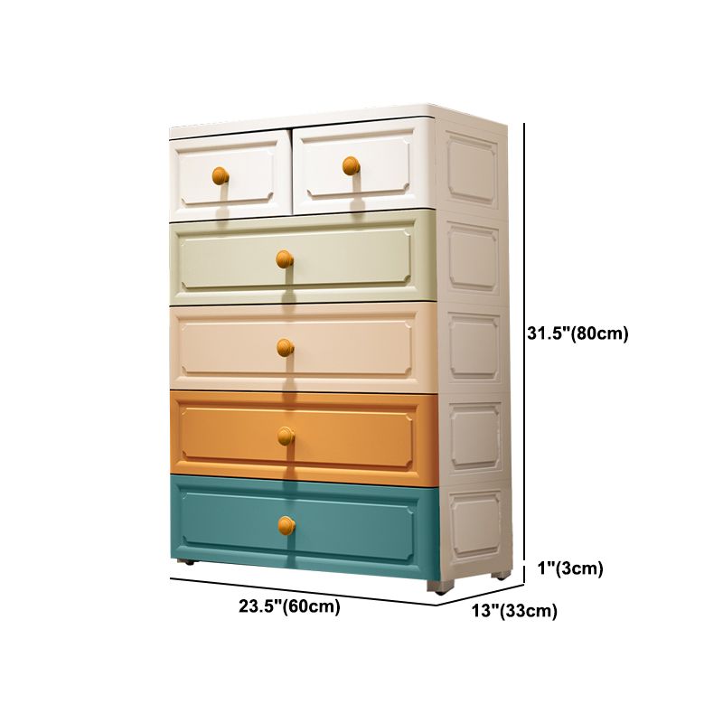Plastic Storage Cabinet Contemporary Wardrobe Cabinet with Drawer for Home
