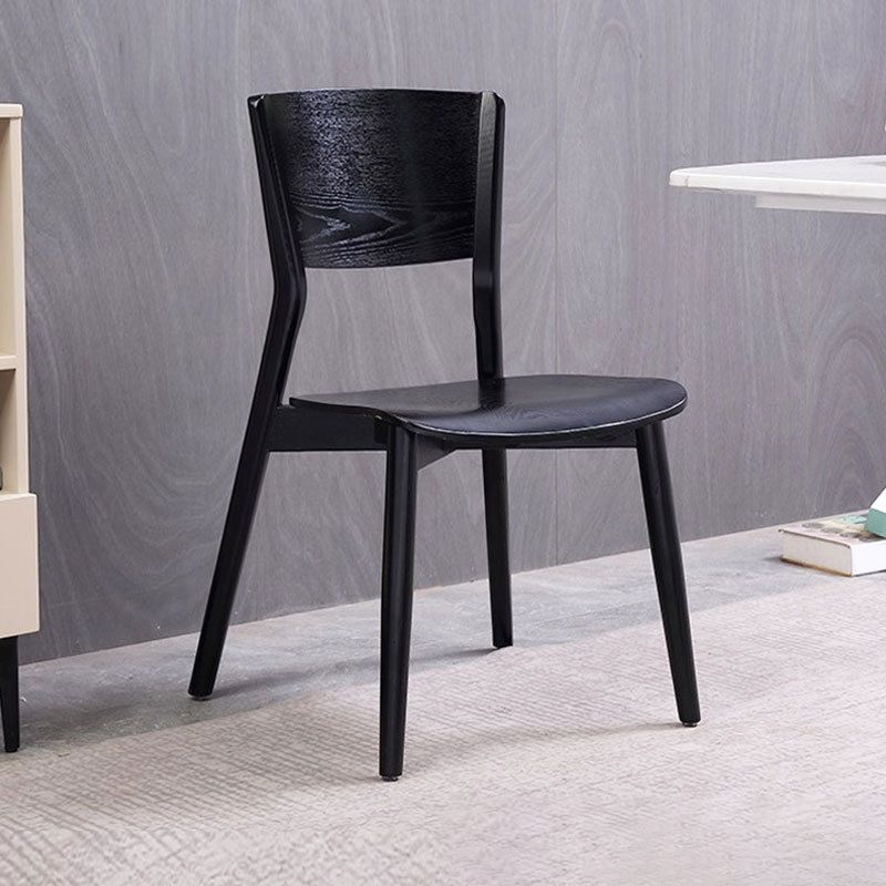 Modern Side Chair Solid Wood Open Back Dining Chair for Home