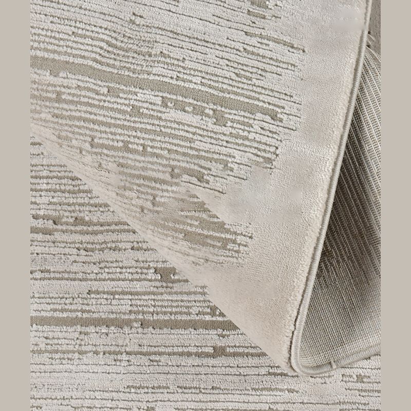 Simple Apricot Modern Rug Polyester Solid Color Area Rug Non-Slip Rug for Living Room