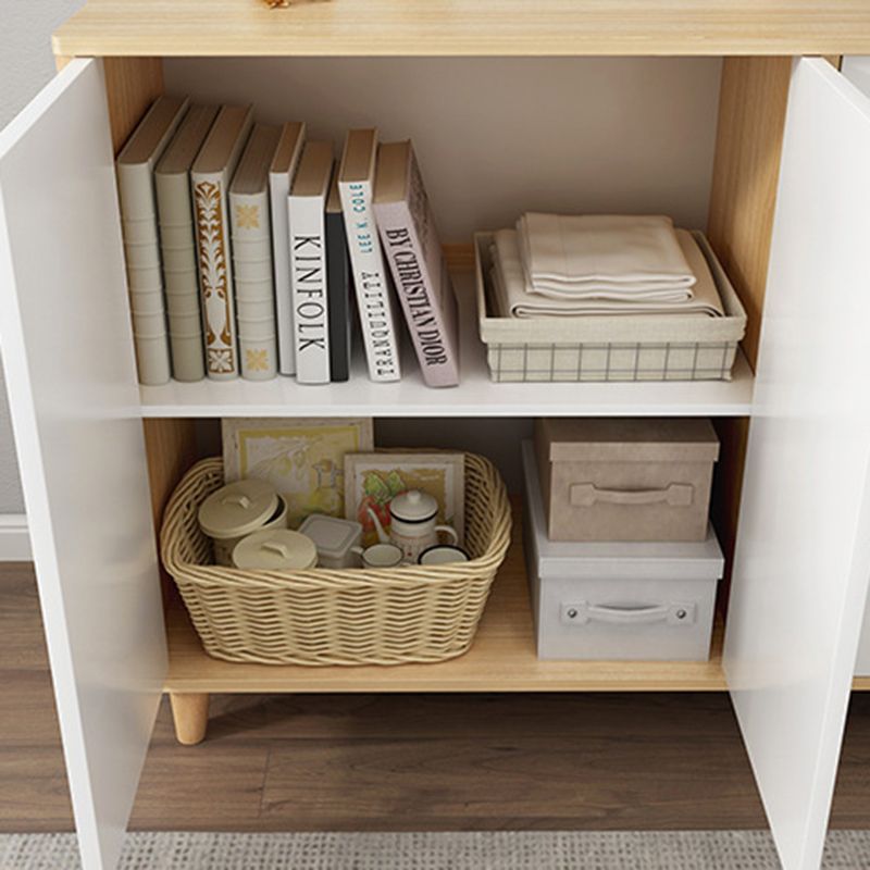 Contemporary Bedroom Storage Chest Engineered Wood Chest with Drawers