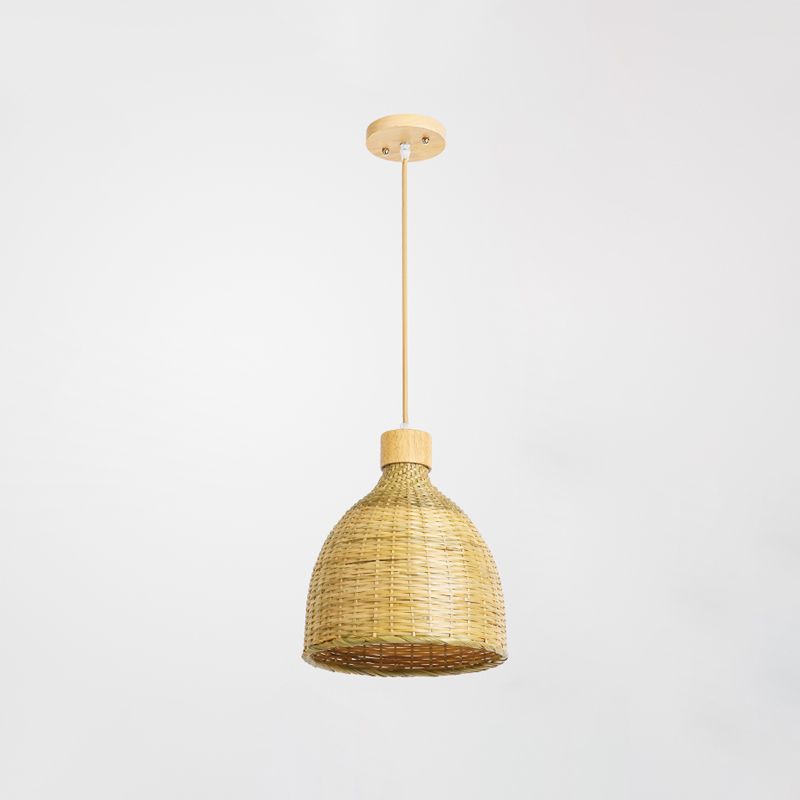 Bamboo Hanging Light Household Pendent Lighting Fixture for Sitting Room