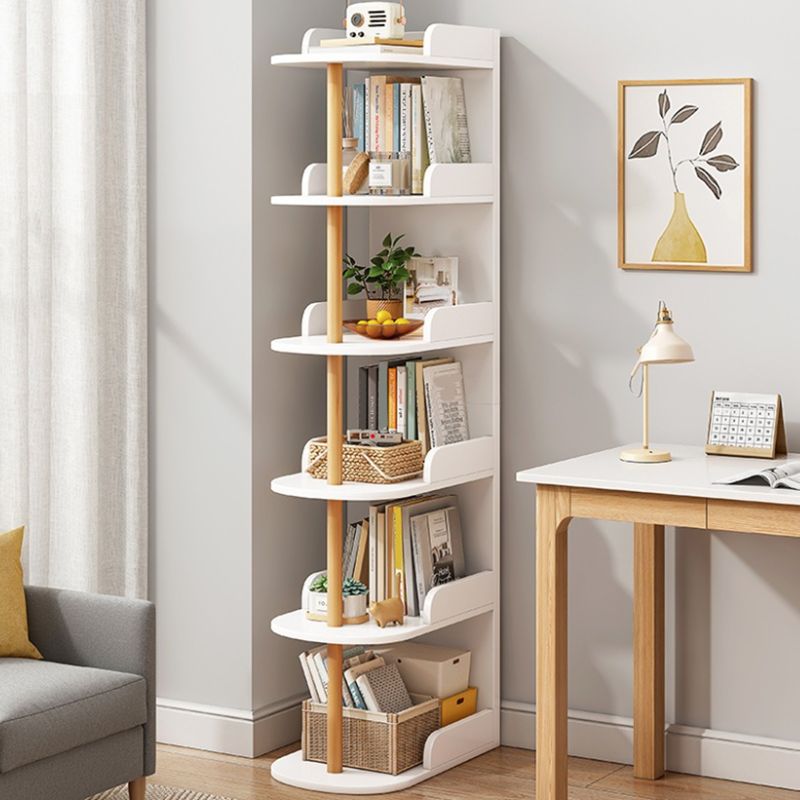 Engineered Wood Bookcase Standard Contemporary Bookshelf with Shelves