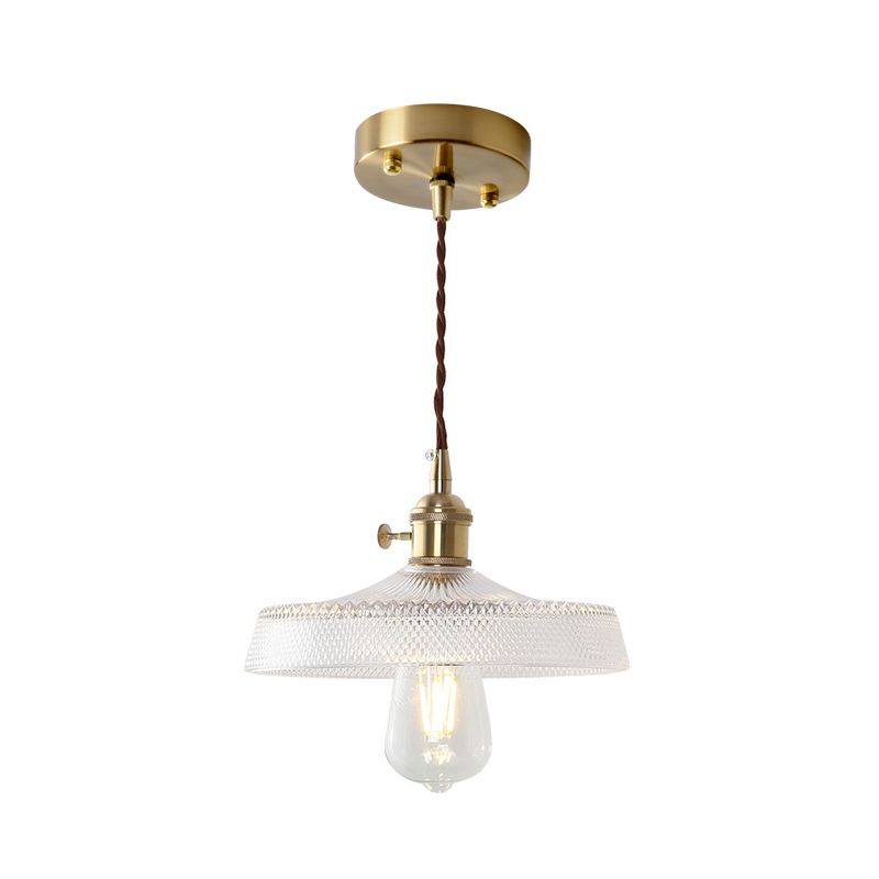 1 Light Ceiling Light Modern Transparent Glass Ceiling Fixture for Restaurant