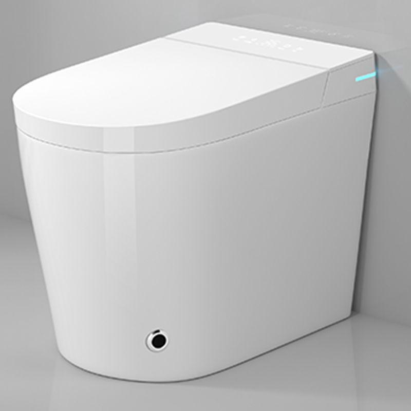 Contemporary One Piece Flush Toilet Heated Seat Included Toilet Bowl for Bathroom