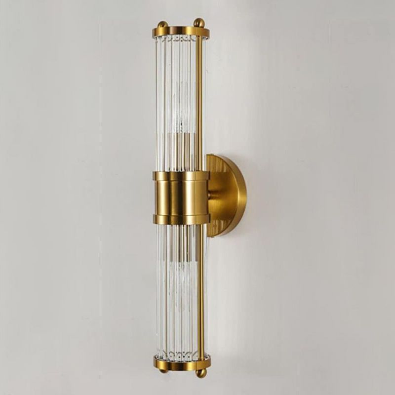 Modern Simple Golden Vanity Light Cylinder Shape Vanity Lamp for Shower Room