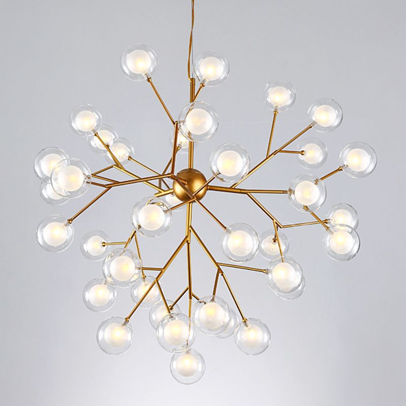 Globe Chandelier Light Fixture Modern Designer Glass Pendant Lighting for Restaurant