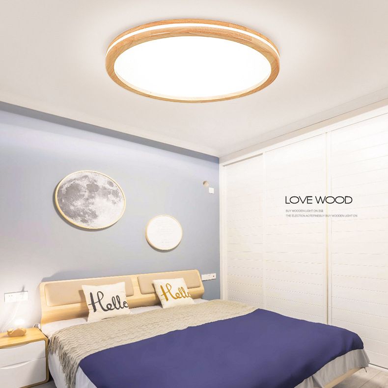 Luminaire encastré géométrique en bois pour salon Easy LED acrylique plafonnier fixations