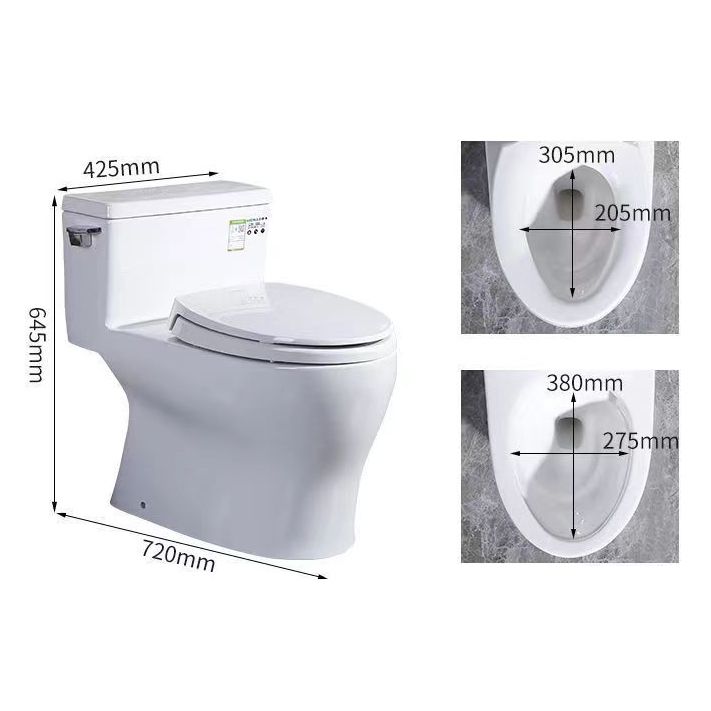 Porcelain Siphon Jet Toilet Floor Mounted One Piece Toilet Urine Toilet