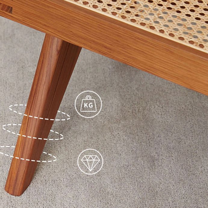 Open Back Dining Side Chair Solid Wood Armless Dining Chairs