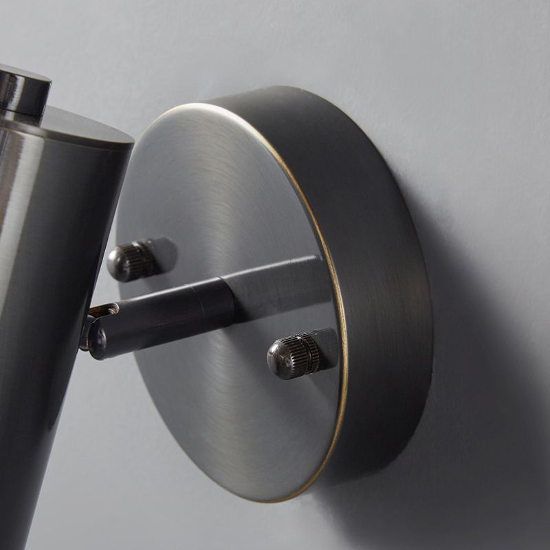 1 Light Wall Mount Lighting Modern Metal Wall Mounted Lamps in Black for Living Room