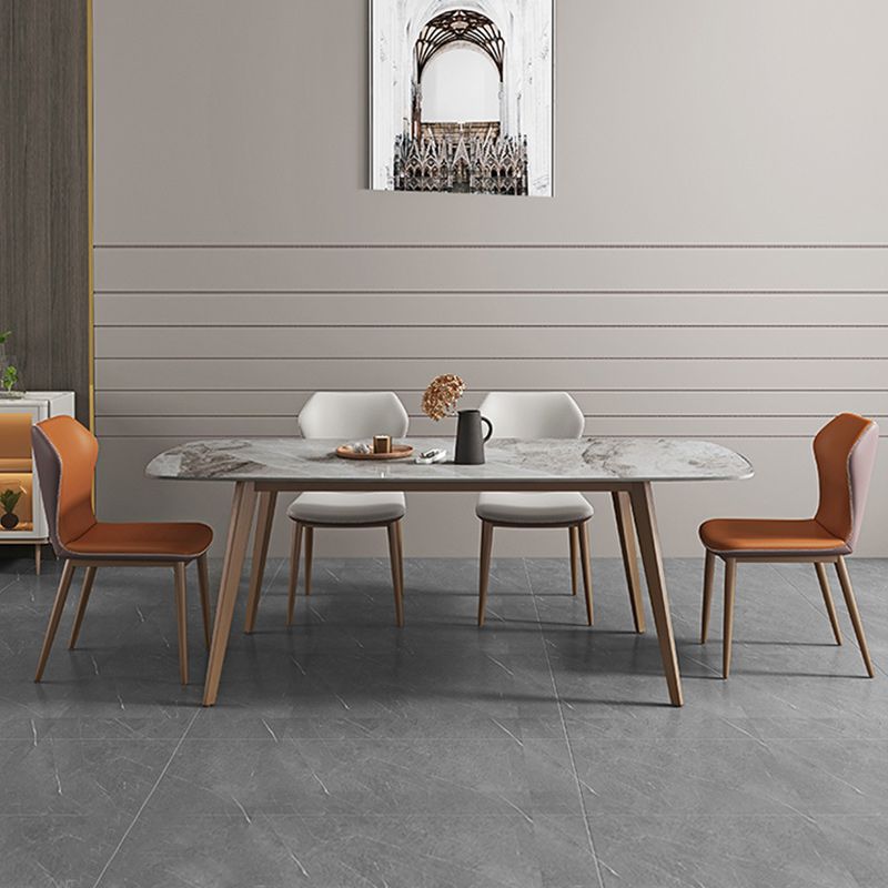 Glam 1/2/5/7 Pieces Dinette Set with Sintered Stone Top Rectangle Dining Table Set
