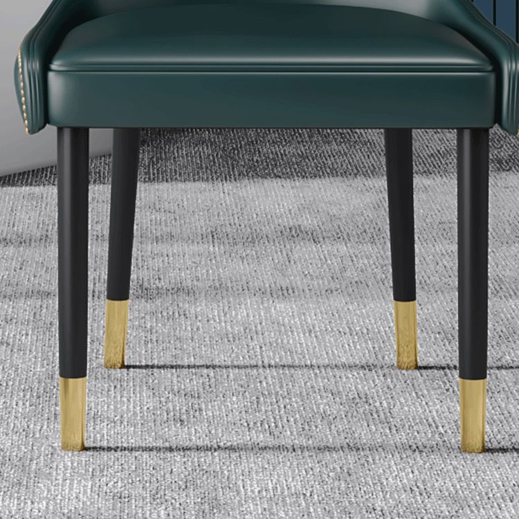 Sillas con respaldo de estilo escandinavo, sillas sin brazos de comedor de cuero para el hogar