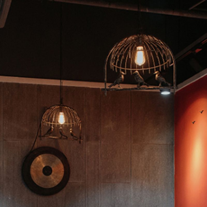 Luces de lámpara de araña de la isla de pájaros accesorios de iluminación de araña de metal industrial para mesa de comedor