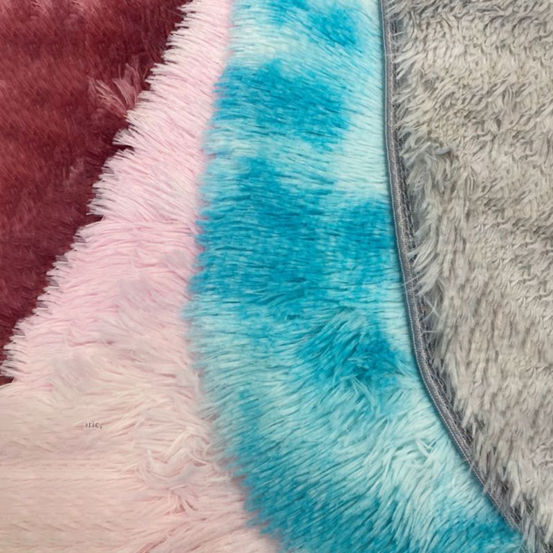 Gray Gradient Ramp Rug Polyester Casual Rug Washable Rug for Living Room