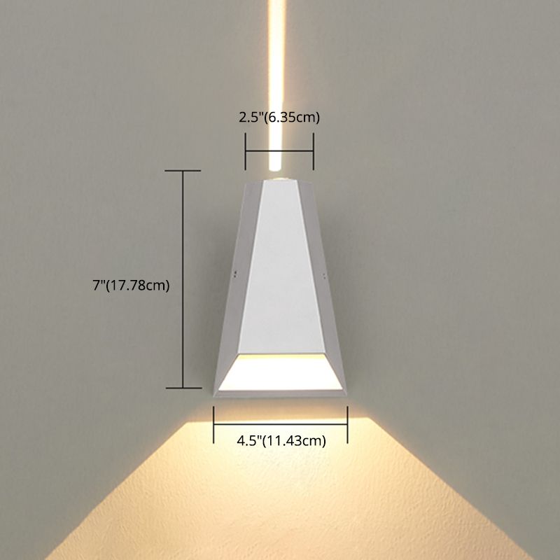 Luminaire mural géométrique en métal moderne à 1 lumière LED OUTDOOOR LET