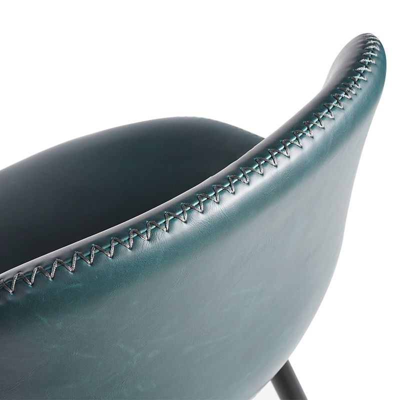 Leather Bar Stool Modern Backrest Counter Stool for Bristol with Metal Legs