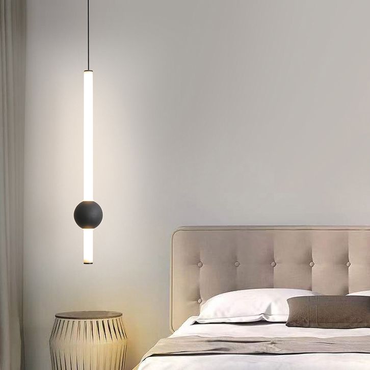 Minimalistische Streifen -Federleuchte Acryl Wohnzimmer LED -Anhänger Licht