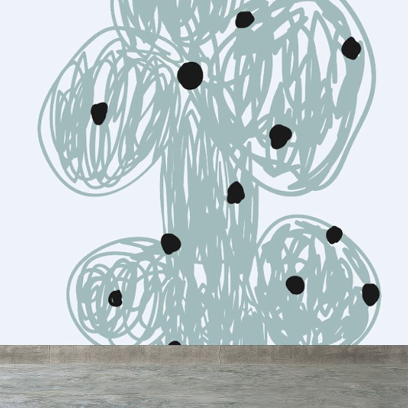 Full Size Plant Wallpaper Mural Stain-Proof Contemporary Living Room Wall Covering