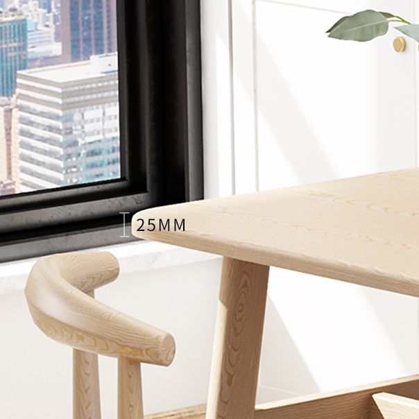 Modern Wood Top Rectangle Shape Dining Furniture 4 Wood Legs Table for Dining Room Furniture