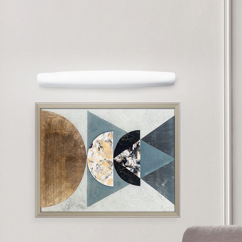 Streamlined Wall Lighting Ideas Simple Acrylic LED White Vanity Sconce in Warm/White Light for Toilet