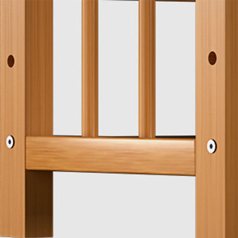 10" D Geometry Bamboo Bookshelf Modern Style Bookcase for Bedroom