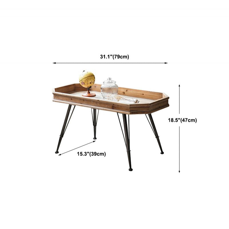 French Country Distressed Wood Coffee Table Set for Living Room