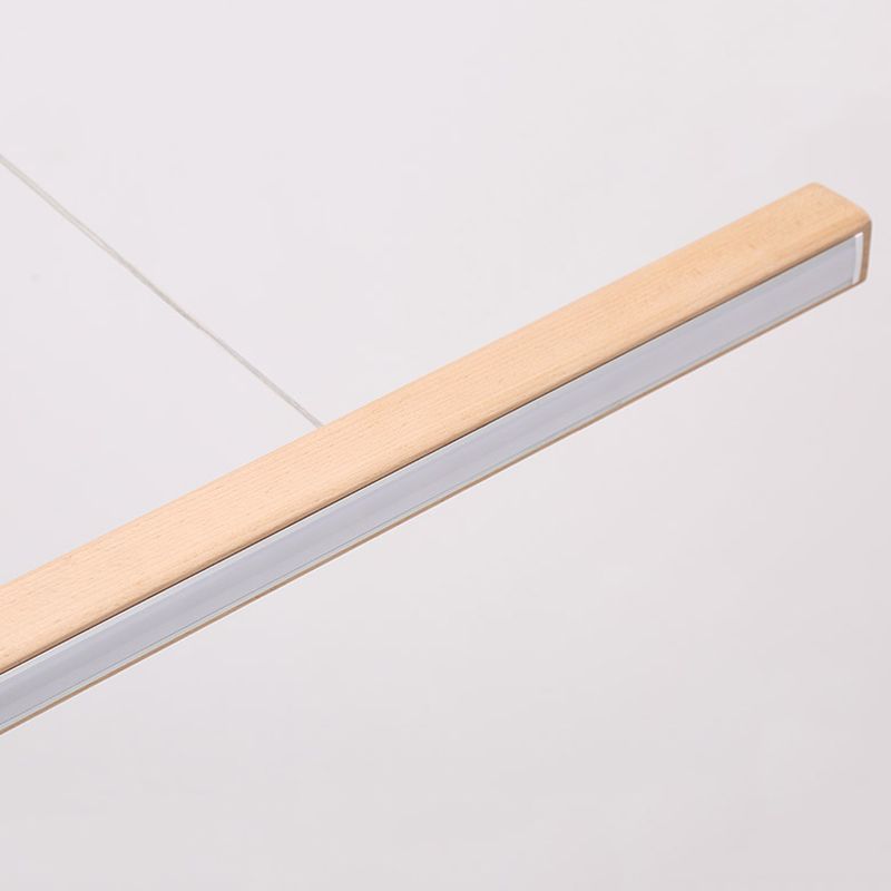 Modern Pendant Lighting for Kitchen Island Linear Island Lighting in Wood