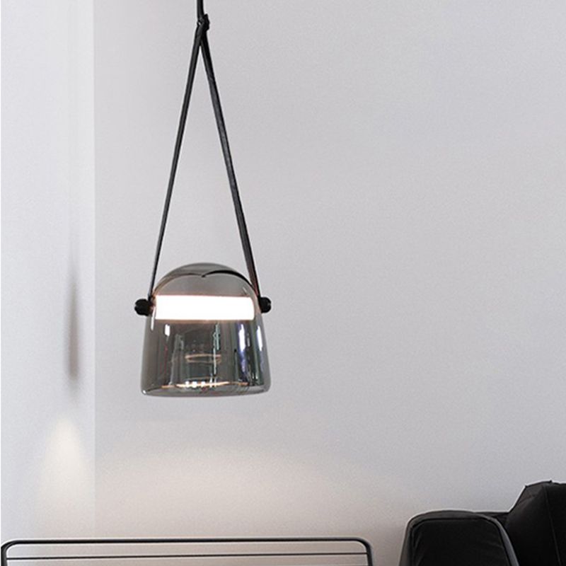 Light a sospensione geometrica a pendente a led artistica moderna con tonalità di vetro
