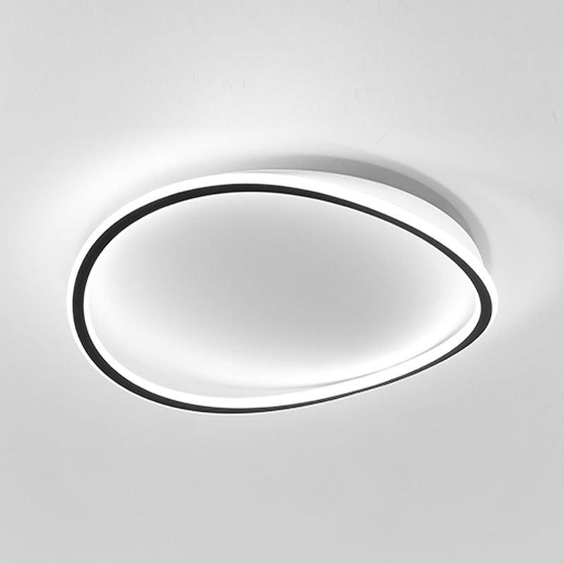Black Flush Mount Ceiling Lighting Fixture Minimalist LED Metal Flush Mount Lighting