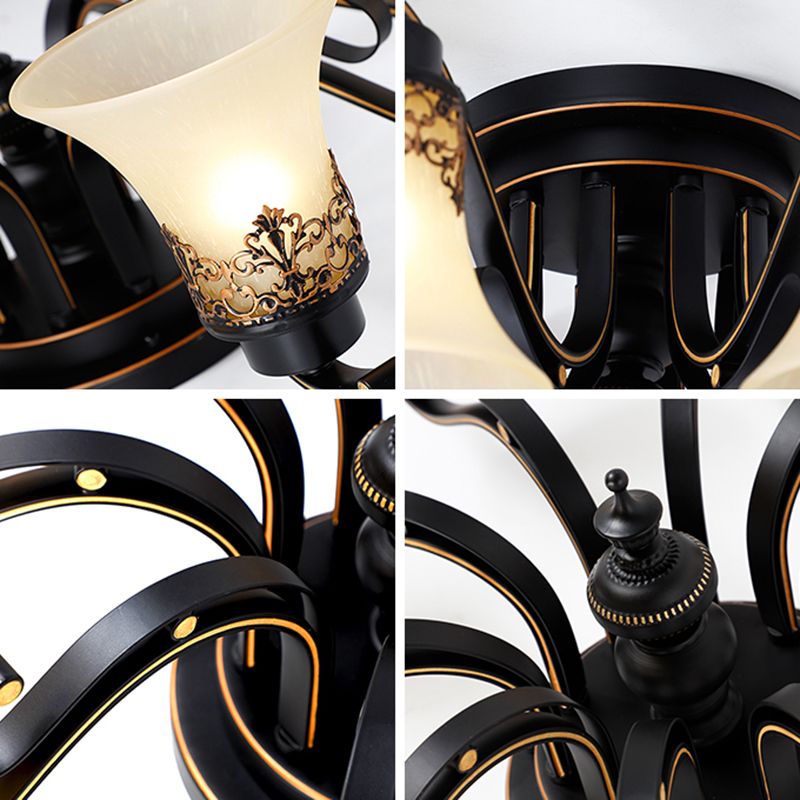 Eenvoudige inbouwplafondlamp Moderne plafondlamp met glazen kap voor woonkamer