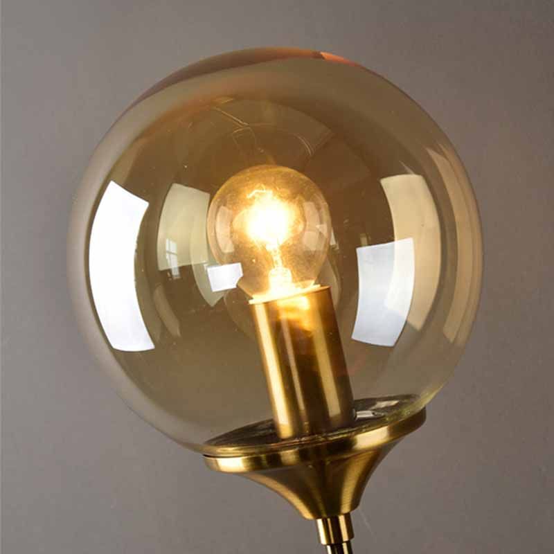 Single Golden Finish Modernism Glass Shade Unique Bathroom Vanity Light