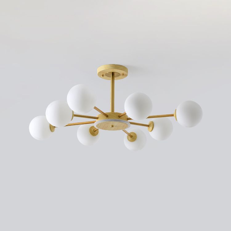 Modern Globe Chandelier Light Fixtures Multi-Head Suspension Pendant Lamps for Living Room