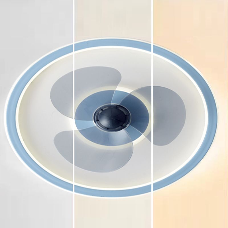 Kreisförmiges Abendessen Deckenventilator Leuchte Metall minimalistische LED Flush Mount Deckenbeleuchtung