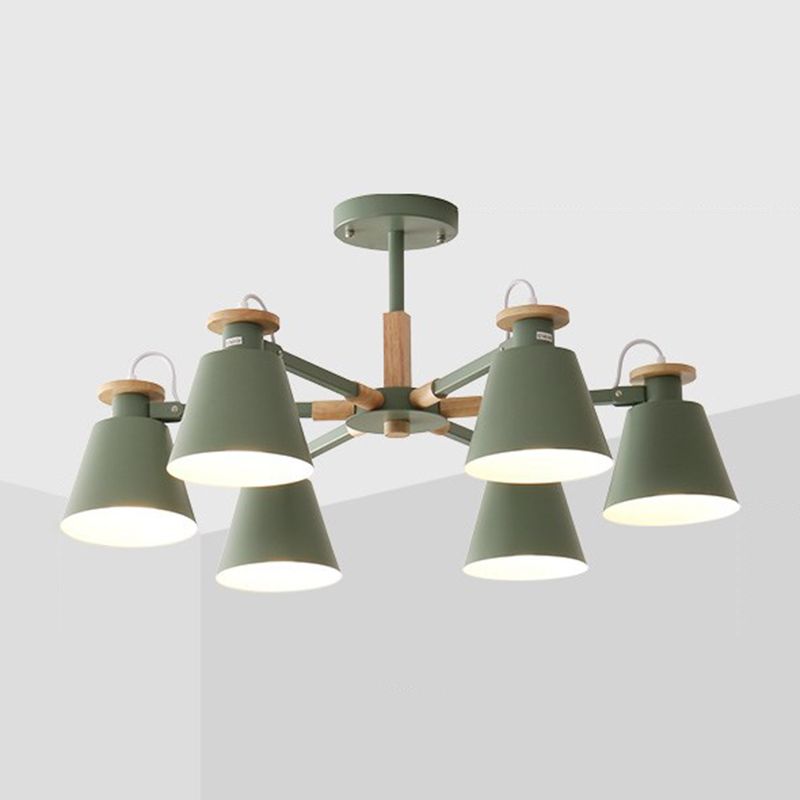 Multi Lights Geometric Pendant Chandelier Modern Style Metal Ceiling Lamp