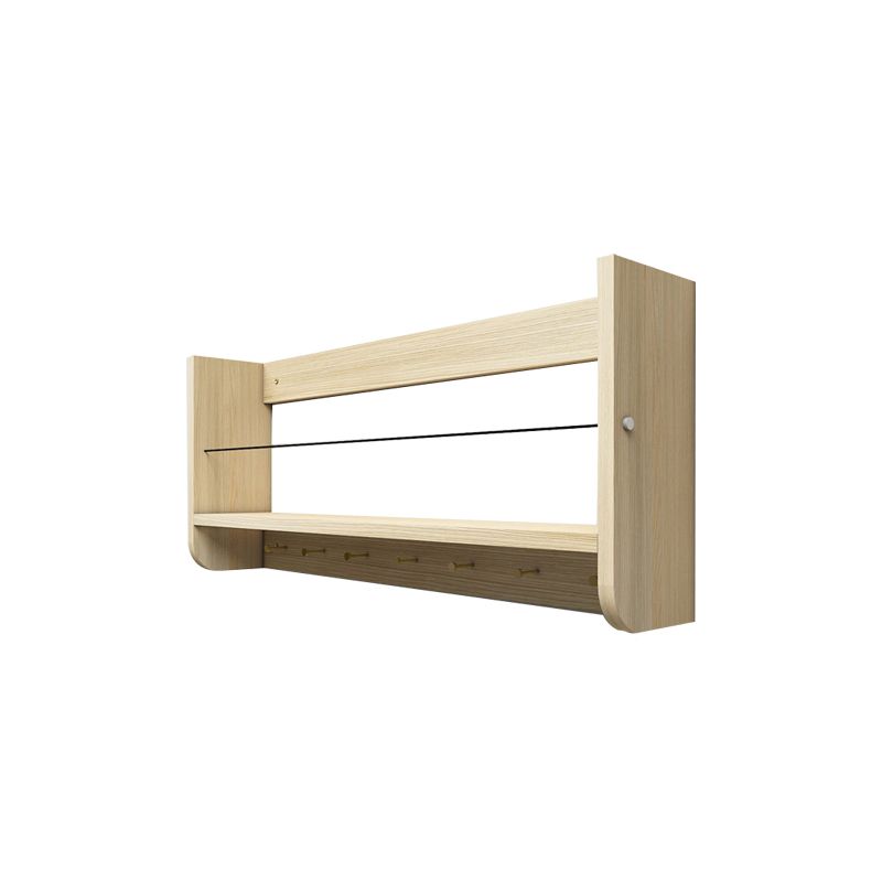 Contemporary Wood Bookshelf Closed Back Wall Mounted Bookcase for Home Office