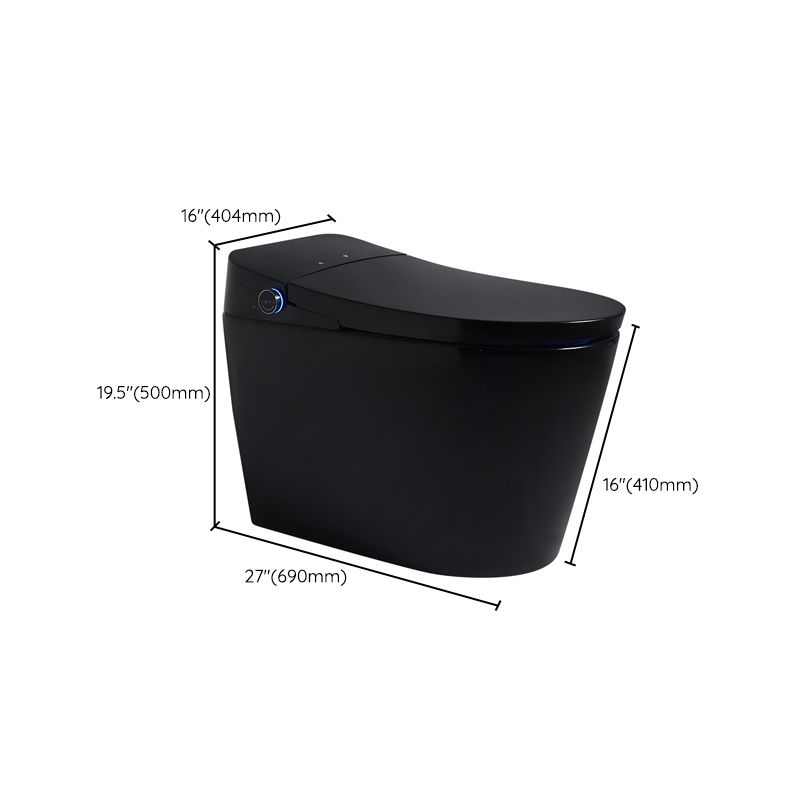 Concealed Tank Toilet Floor Mount Heated Seat One-Piece Toilet with Slow Close Seat