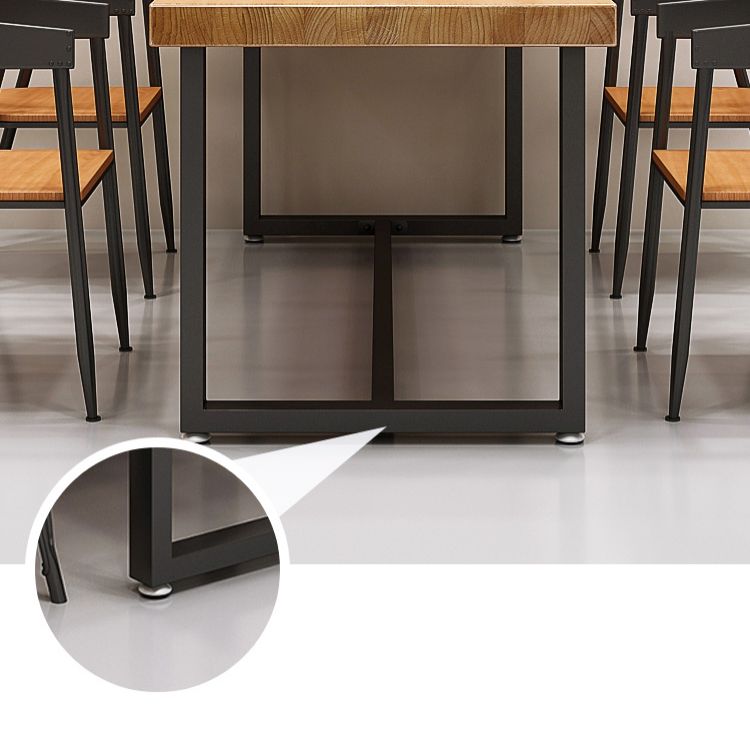 1/5 Pieces Rectangular Dining Table Set Industrial Style Wooden Dining Table with Chairs