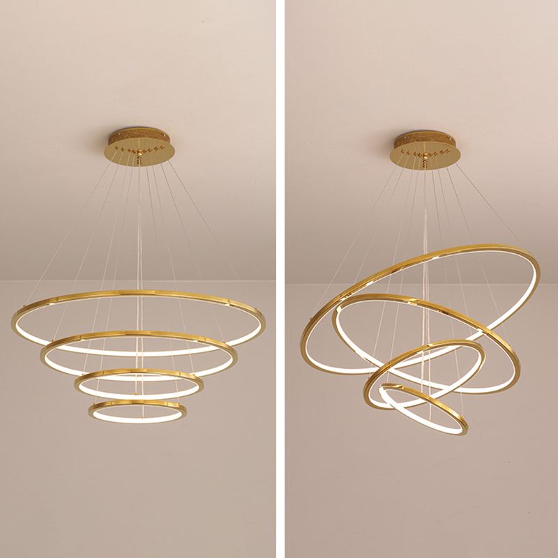 Luces colgantes colgantes de múltiples anillos