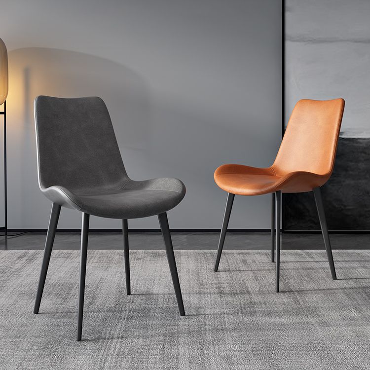 Contemporary Restaurant Upholstered Side Chair Matte Finish Parsons Dining Chair (Set of 2)