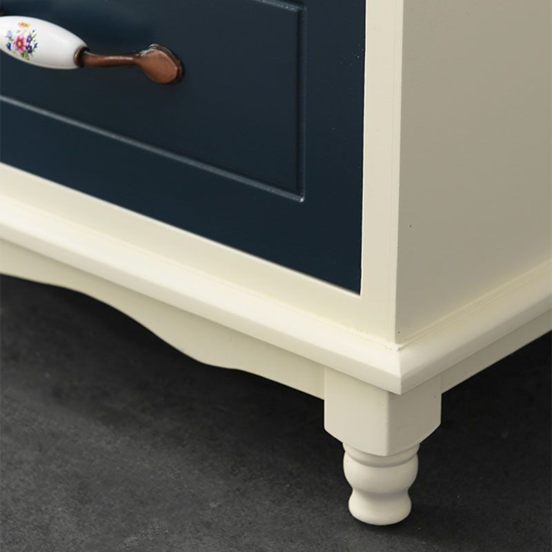 Glam Chest Bedroom Solid Wood Storage Chest in White with Drawers