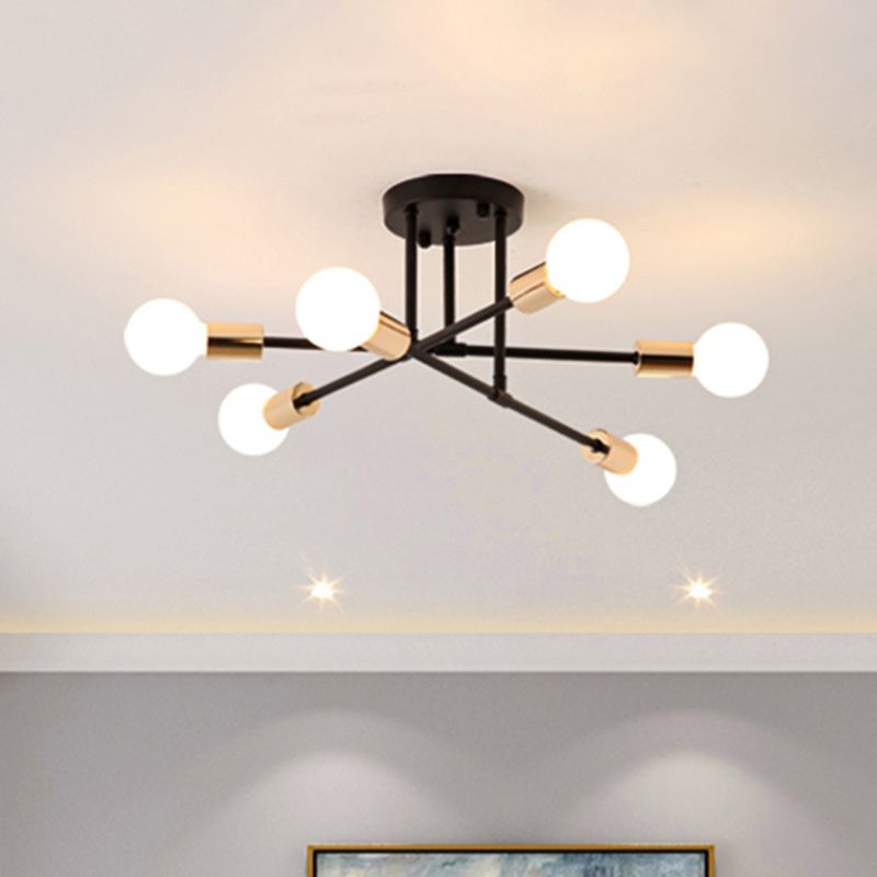 Moderne gestapelde lineaire plafondlamp metaal energiebesparende semi-inbouwlamp voor hotel