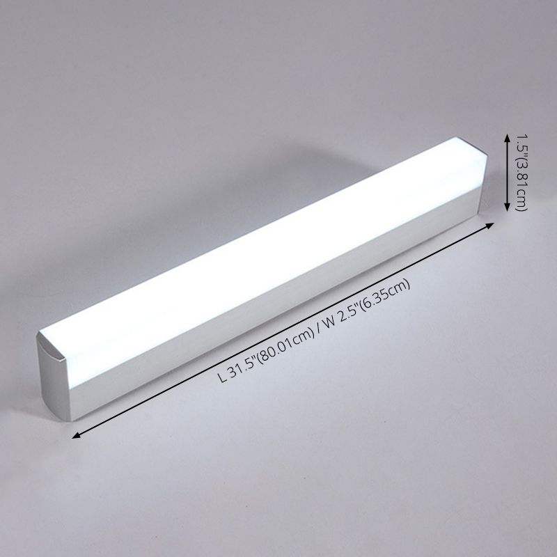 Rifini di illuminazione rettangolo di vanità moderne sconde di vanità acriliche in stile minimalista