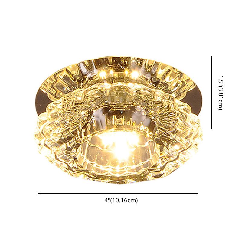 Mini-inbouwplafondverlichting Moderne minimalistische stijl Kristal 1 licht Inbouwlicht voor woonkamer