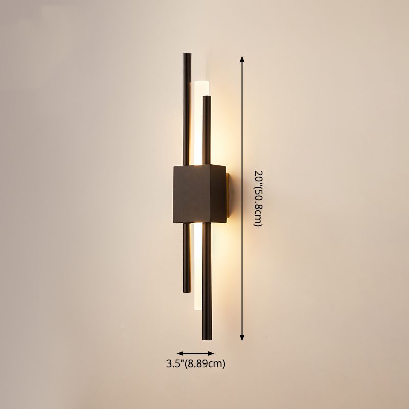 Zeitgenössische Metallwandbeleuchtung 1 Licht lineares Leuchten für Schlafzimmer