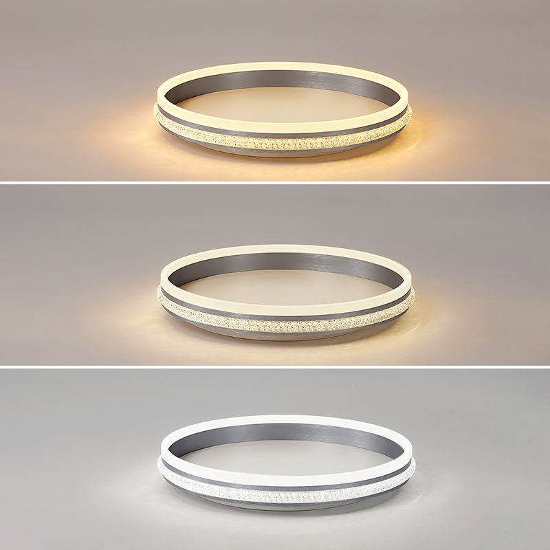 Circular Led Flush Mount Ceiling Fixture Modern Flush Mount Light Metal