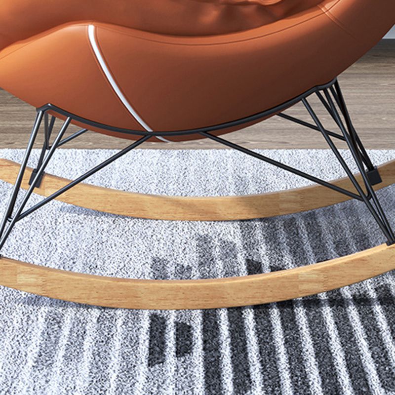 Contemporary Rocking Chair Solid Wood Rocker Chair with Removable Cushions